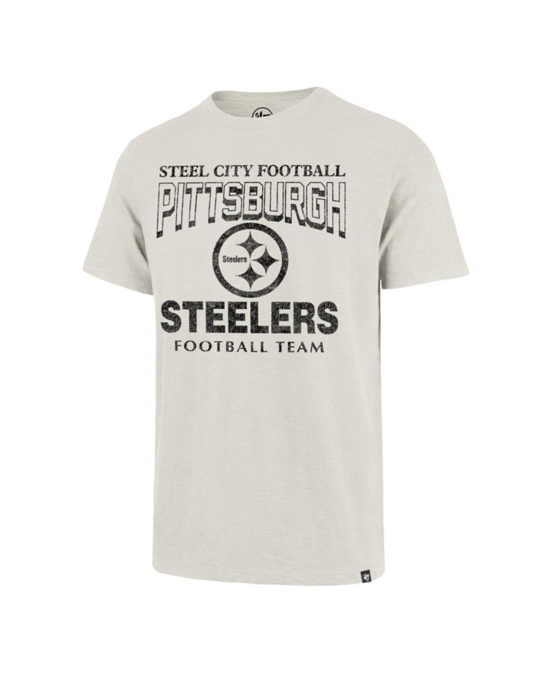 Men's Natural Pittsburgh Steelers Head On Scrum Slub T-Shirt