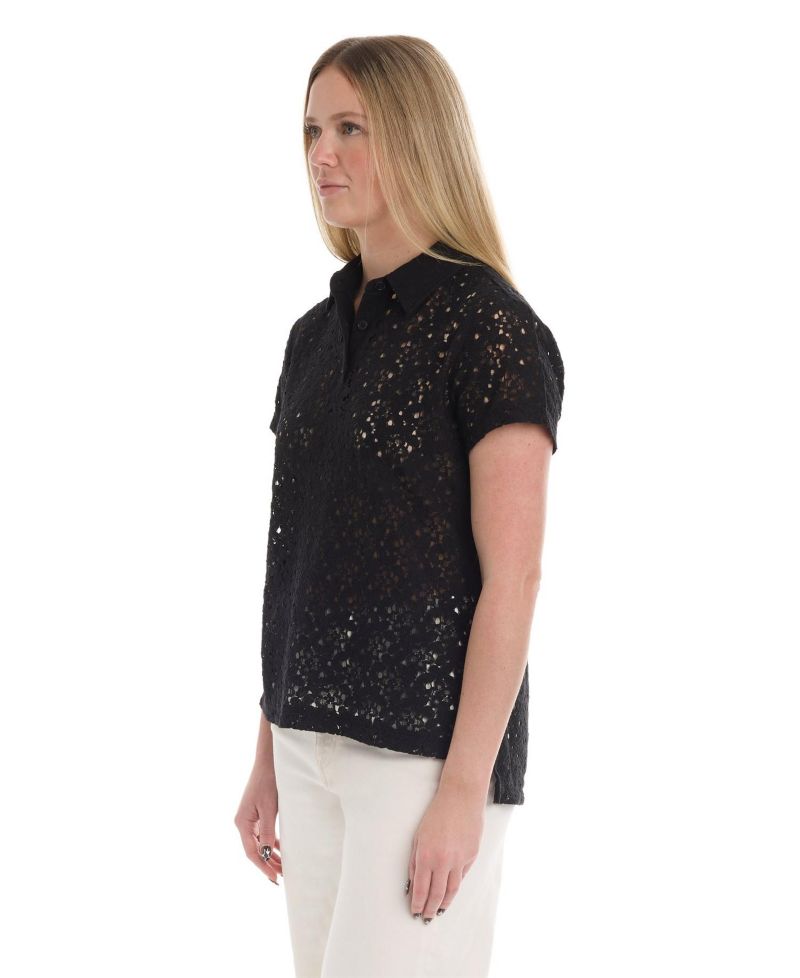 Women's Short Sleeve Lace Polo Tee Women's WILT Short Sleeve Polo Tee