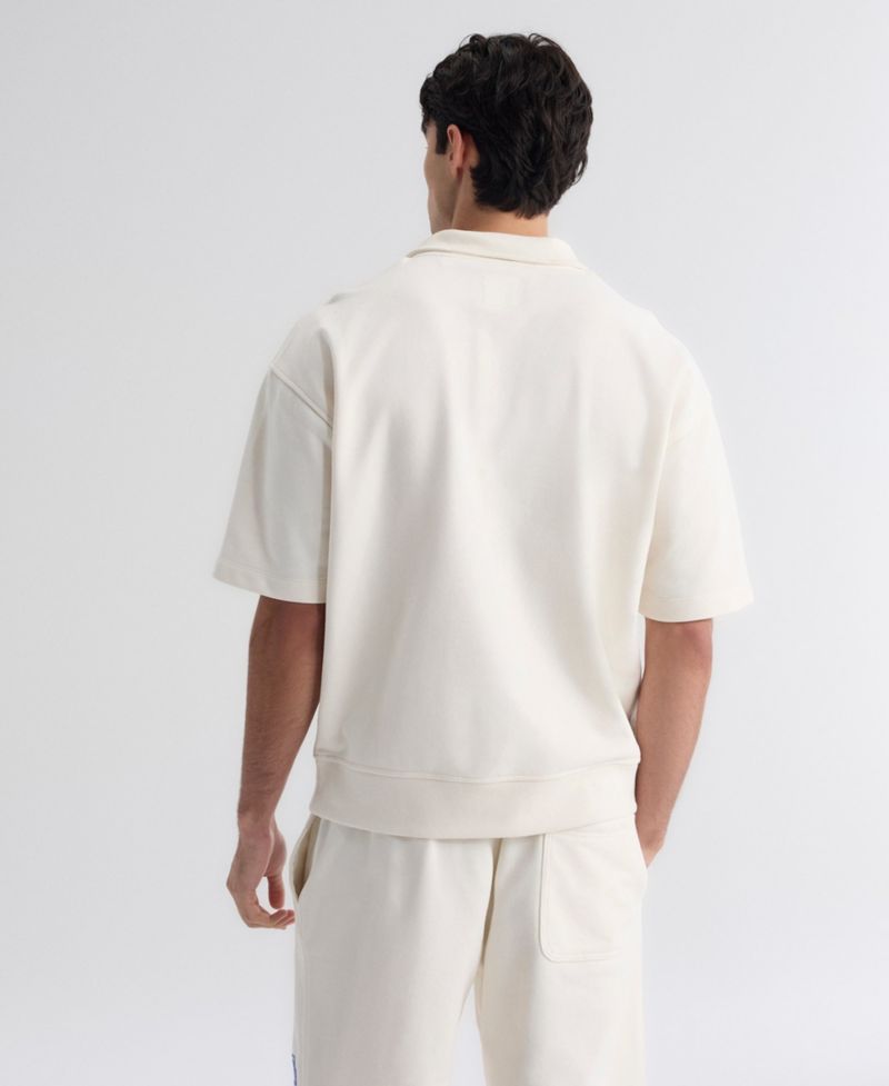 Men's New York Mets Iconic Mock-Neck Relaxed-Fit Short-Sleeve Pullover