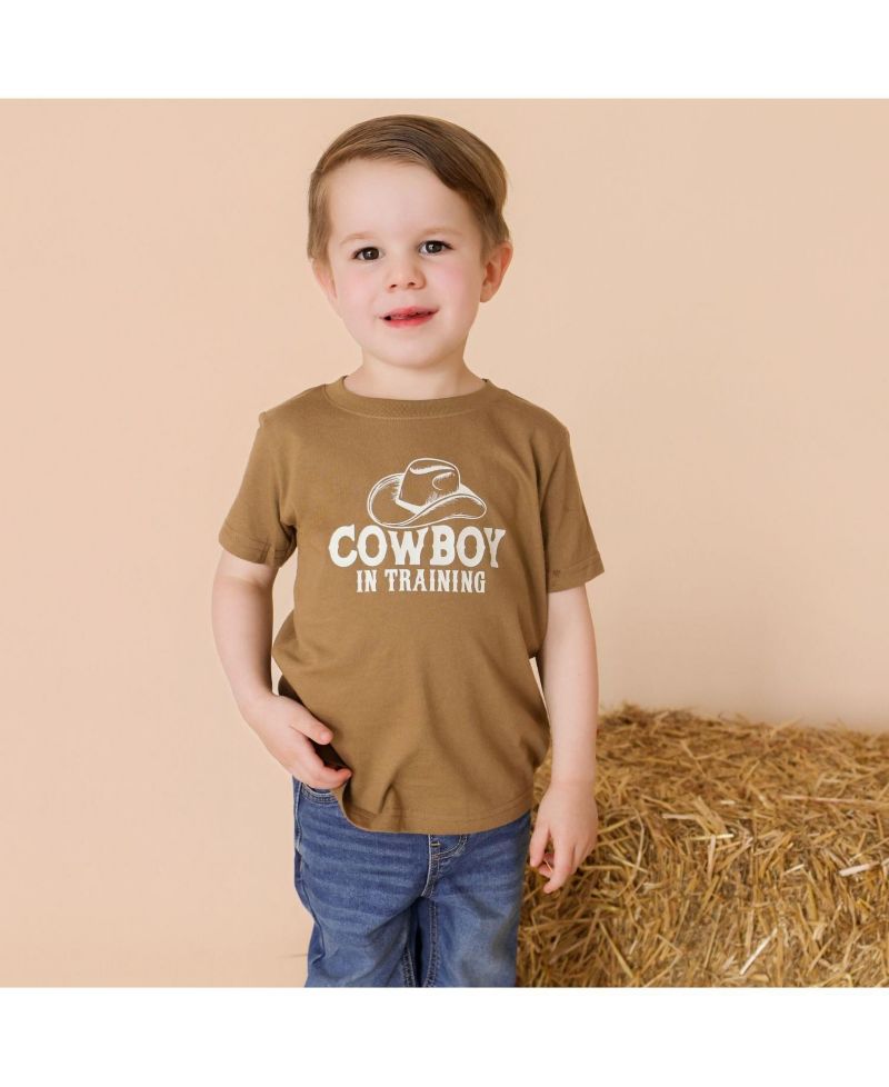 Little Boys Cowboy In Training Western Short Sleeve T-Shirt
