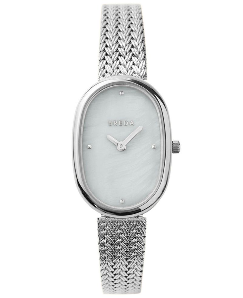 Women's 'Jane Tethered' Silver Stainless Steel Mesh Bracelet Watch, 23mm