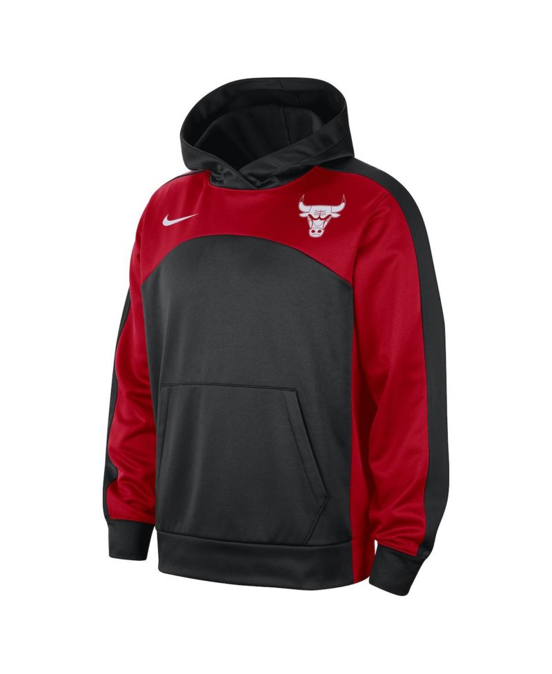 Men's Black, Red Chicago Bulls Authentic Starting Five Force Performance Pullover Hoodie