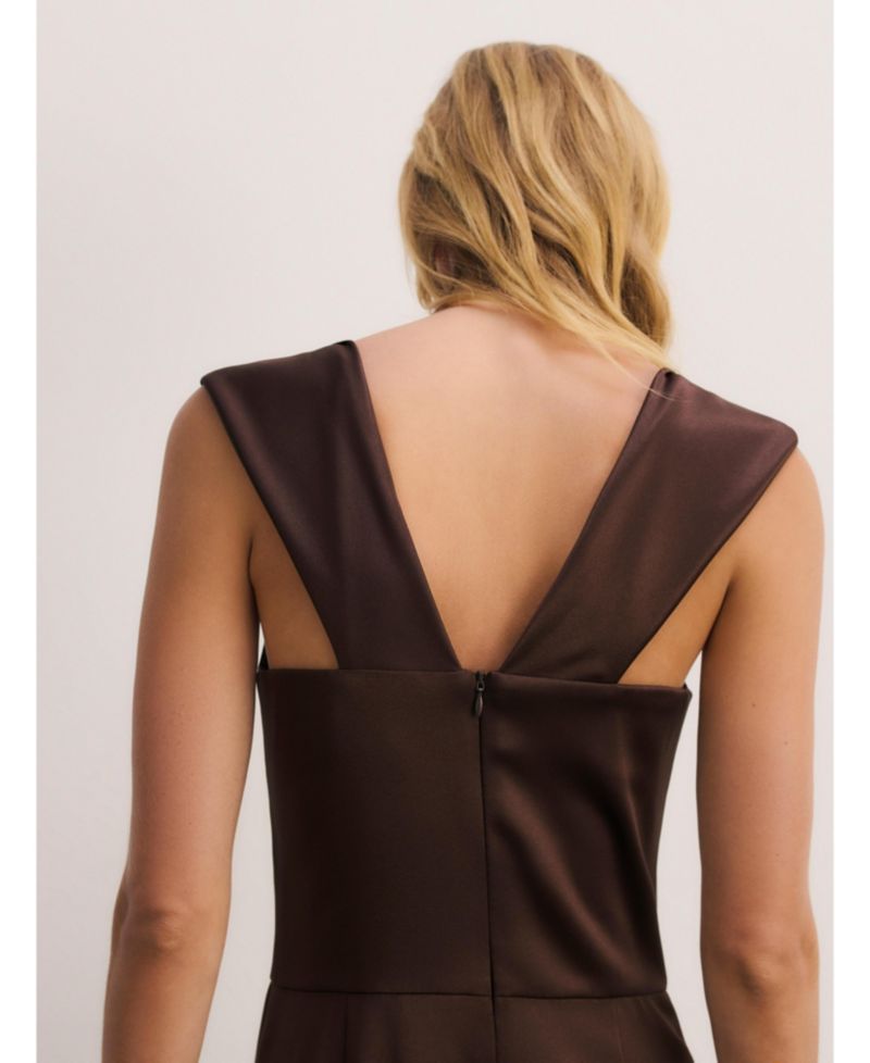 Women's Amorosi Cowl Neck Fit & Flare Sleeveless Gown