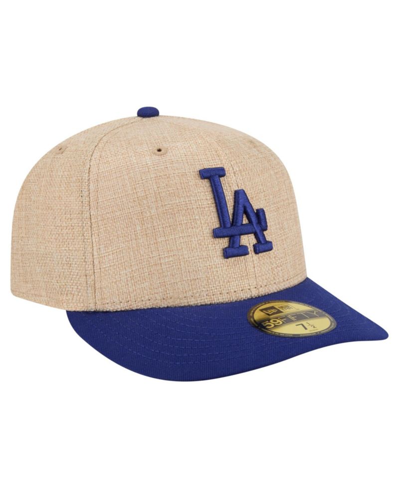 Men's Natural/Royal Los Angeles Dodgers Twine 59FIFTY Fitted Hat