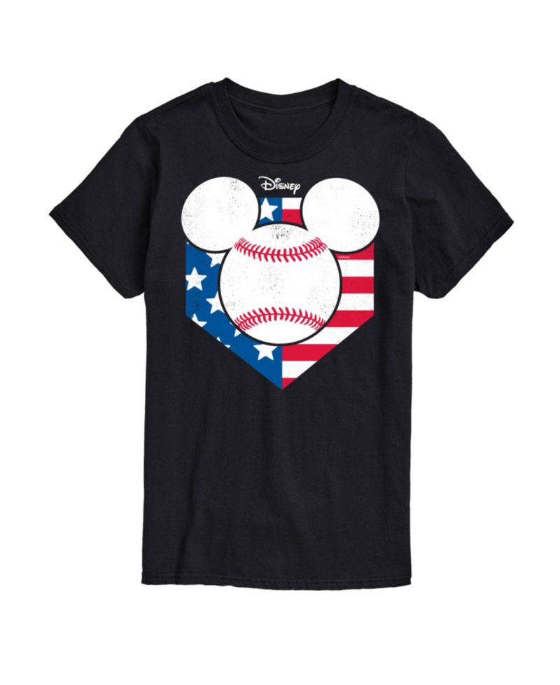 Men's Disney Mickey Mouse Baseball Short Sleeve T-Shirt