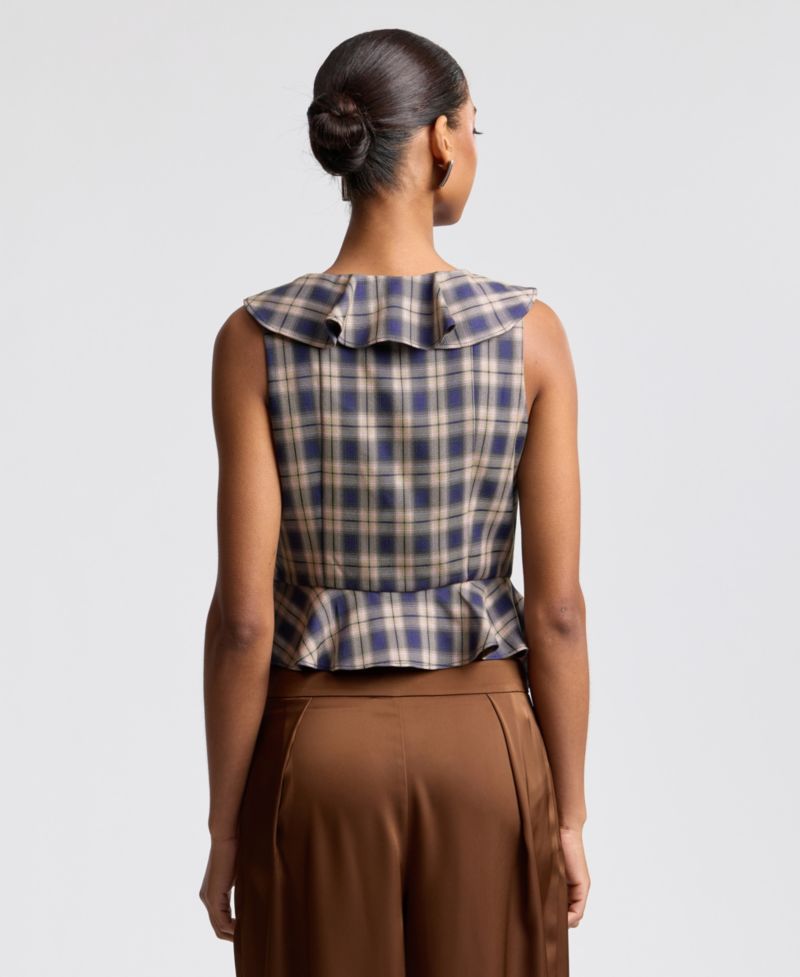 Women's Sleeveless Ruffle Top