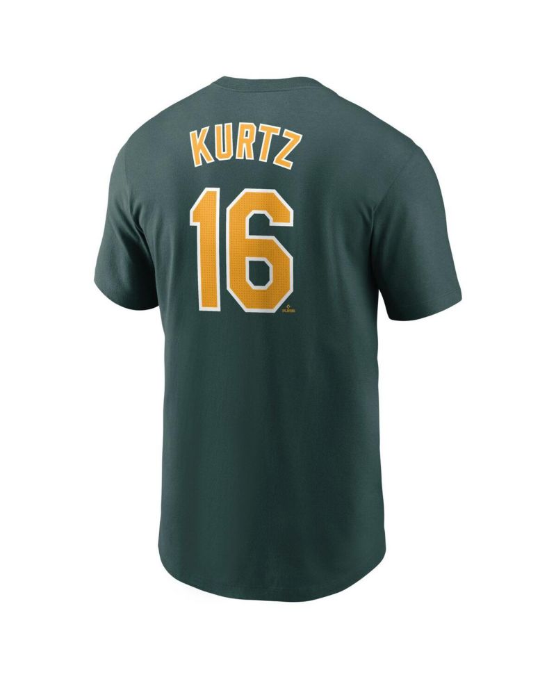 Men's Nick Kurtz Green Athletics Fuse Name & Number T-Shirt