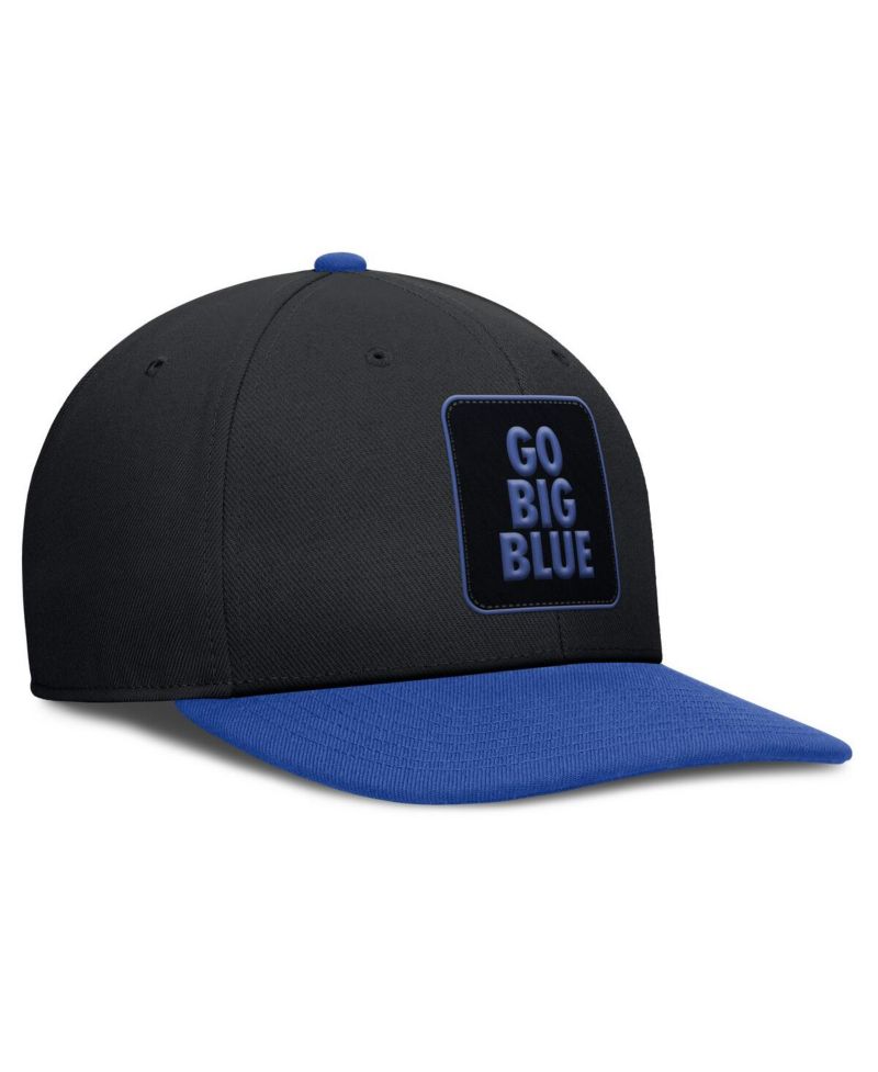 Men's Black/Royal Kentucky Wildcats 2025 Sideline Campus Pro Local Snapback Hat