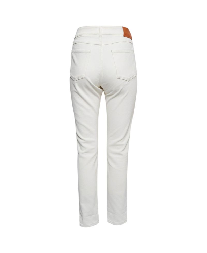 Women's Hem Printed Denim Jeans