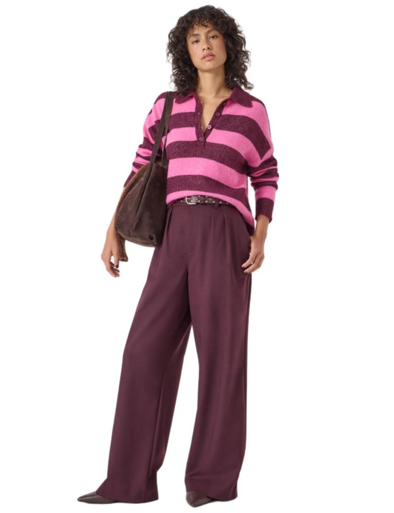 Women's Drew Wool Blend Relaxed Rugby Sweater