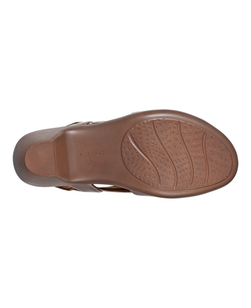 Chantal Crisscross Low Heel Leather Sandals