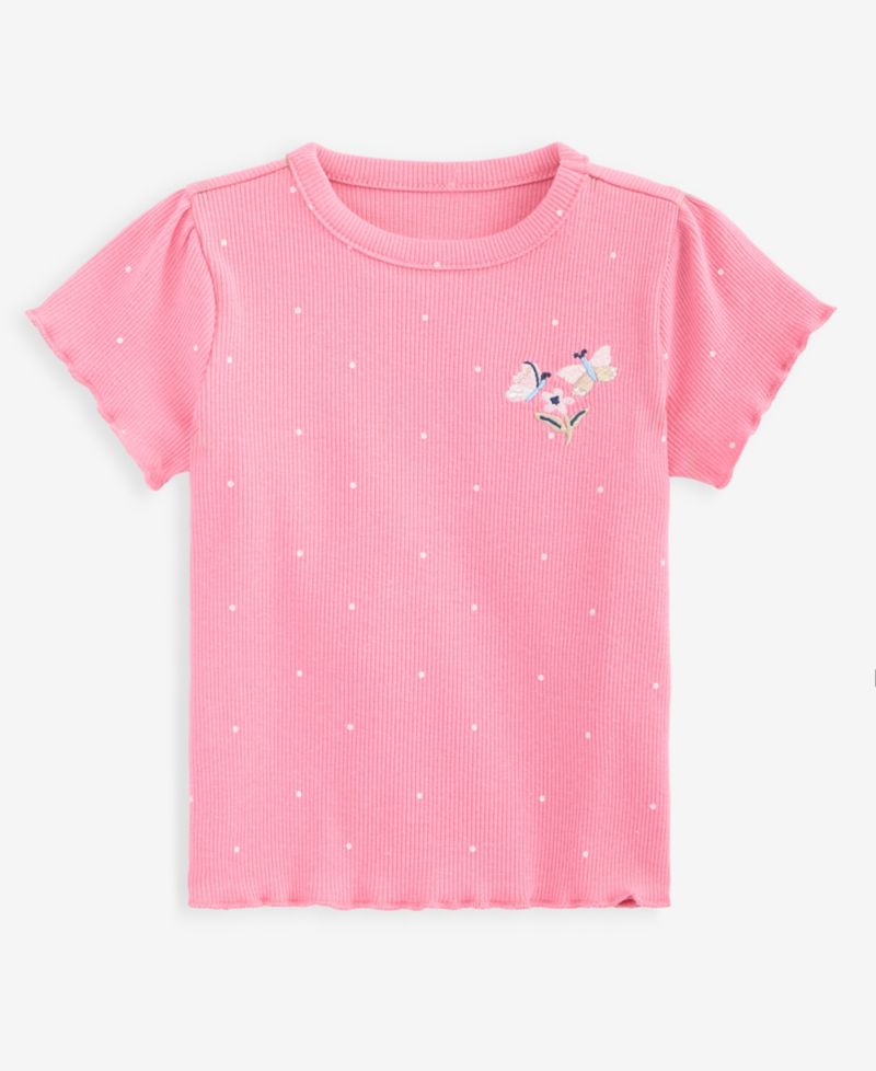 Baby Girls' Mix & Match Short-Sleeve Butterfly Ribbed T-Shirt