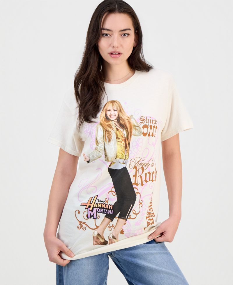 Juniors' Hannah Montana Cotton Short-Sleeve T-Shirt