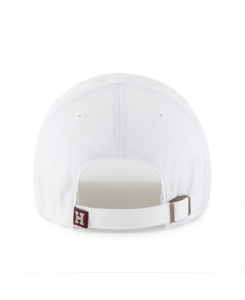 Men's '47 White Harvard Crimson Clean Up Adjustable Hat