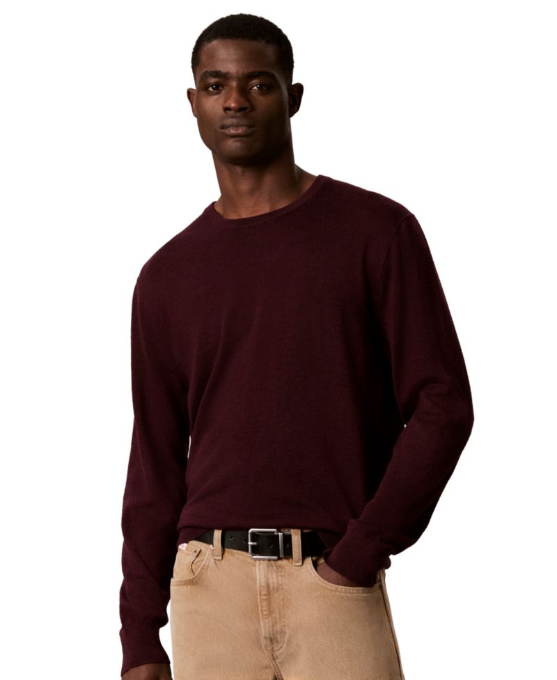 Men's Lightweight Merino Wool Crewneck Sweater