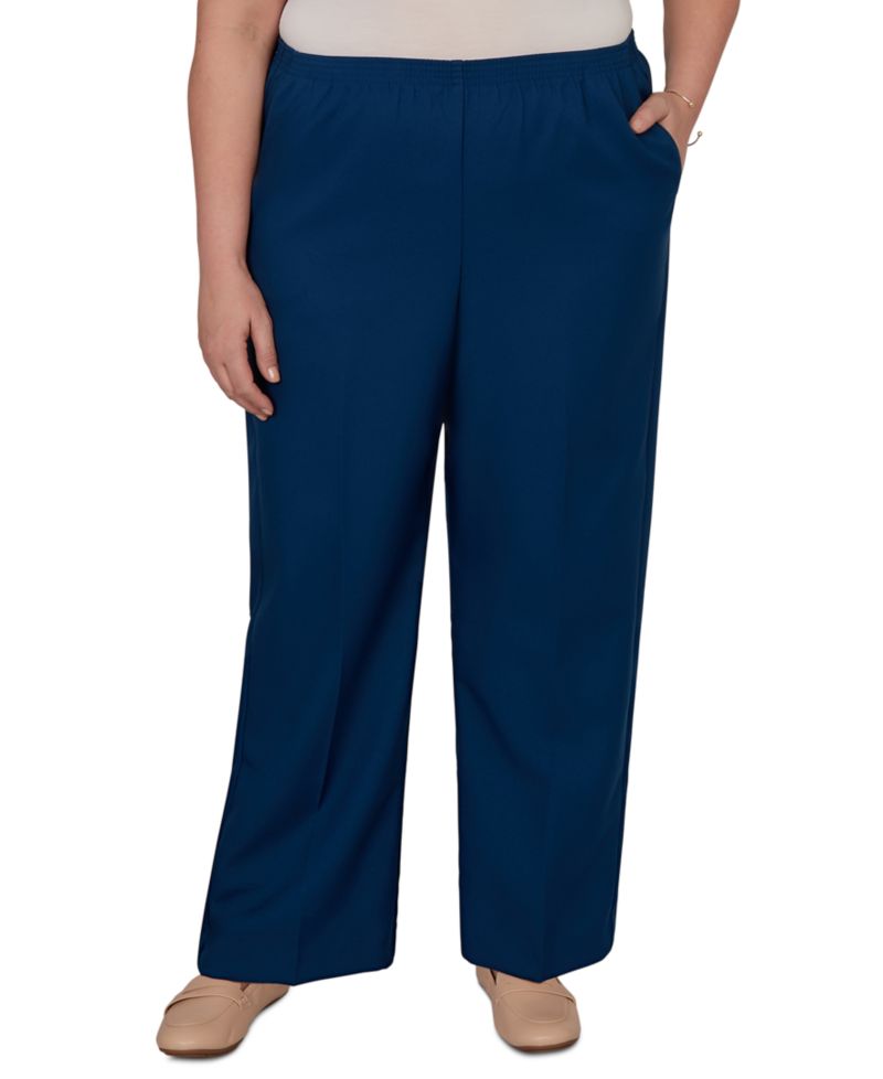 Plus Size Colored Pull-On Pants