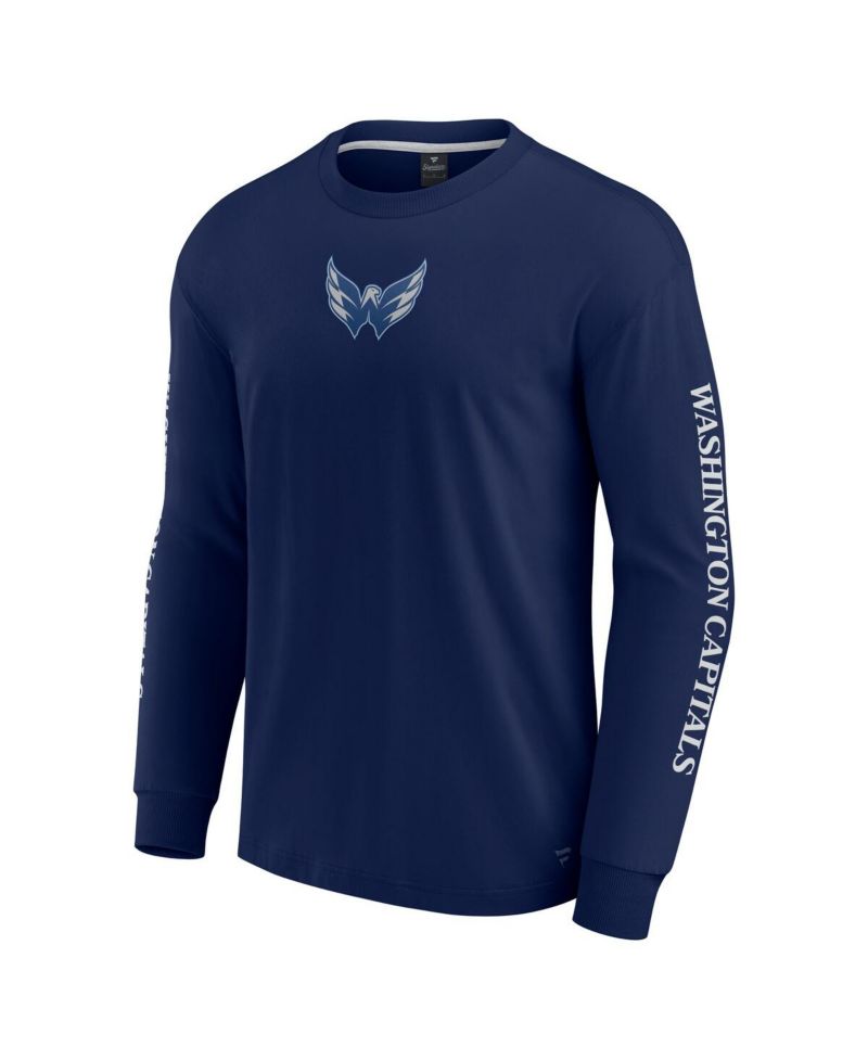 Men's Navy Washington Capitals Elements Strive Long Sleeve T-Shirt