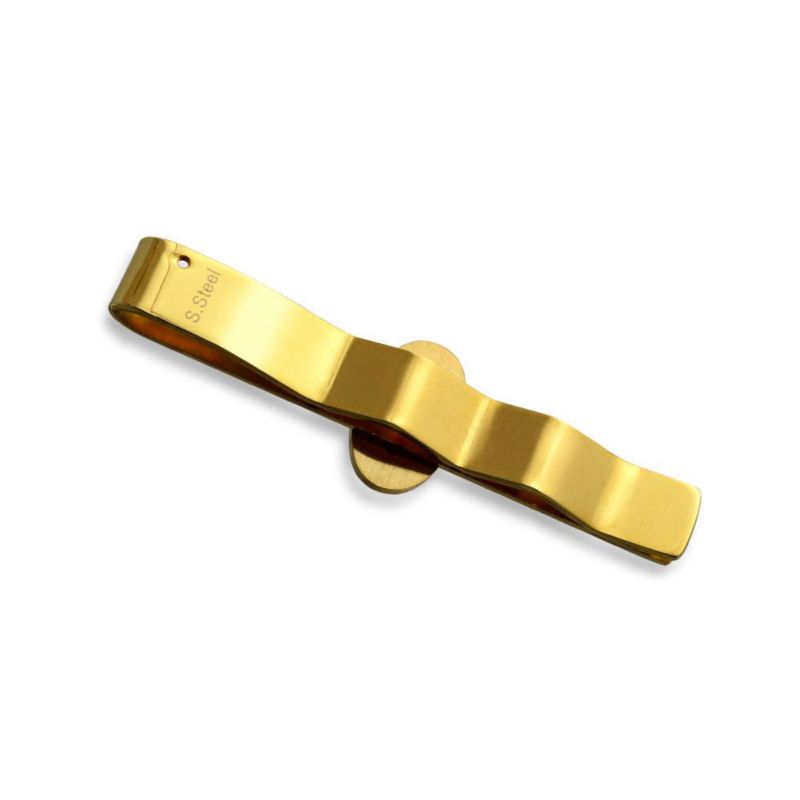 Freemason Masonic Insignia Tie Clip Necktie Bar Gold Tone Stainless Steel