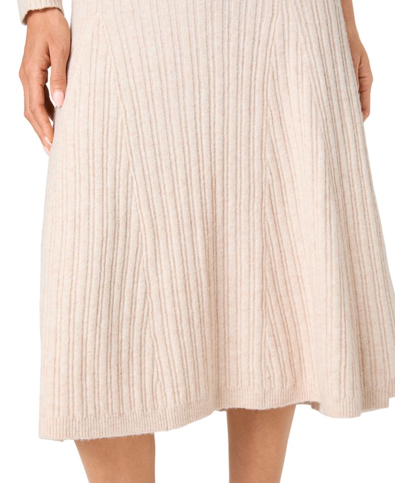 Women's Lucien High-Waisted Ribbed-Knit A-Line Midi Skirt