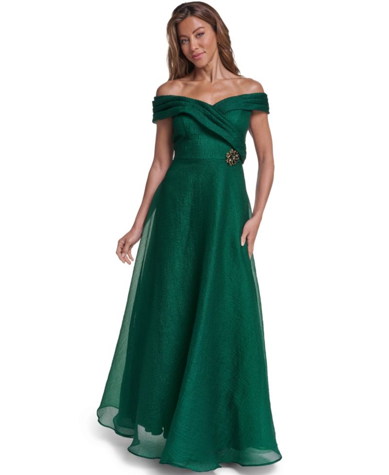 Women's Off-the-Shoulder A-Line Ballgown