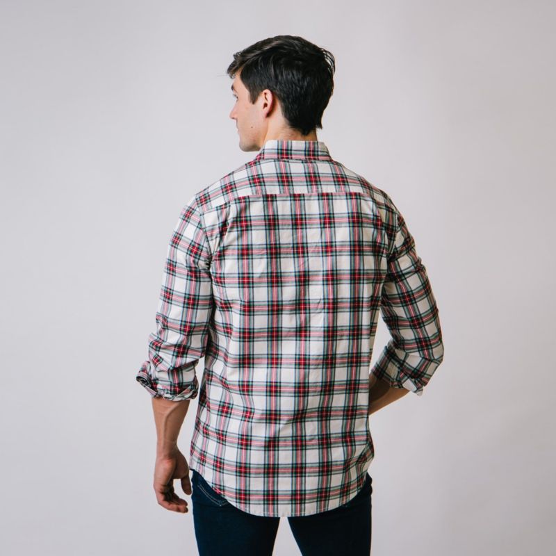 Men's Hope and Henry Organic Cotton Long Sleeve Stretch Poplin Button Down Shirt