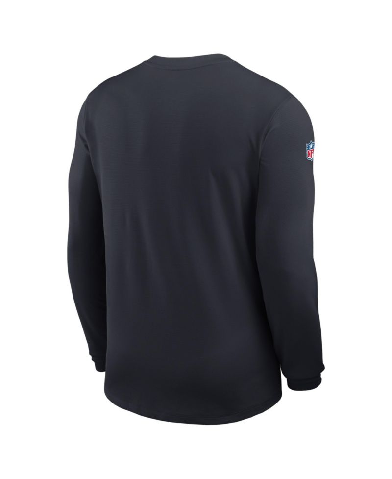 Men's Navy Houston Texans Sideline Coaches UV Dri-FIT Long Sleeve Shirt