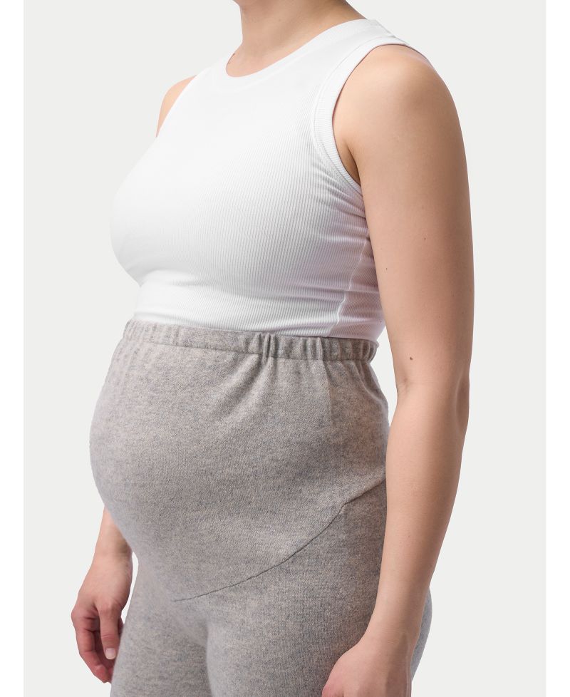 Maternity Wide-Leg Knitted Cashmere Pants