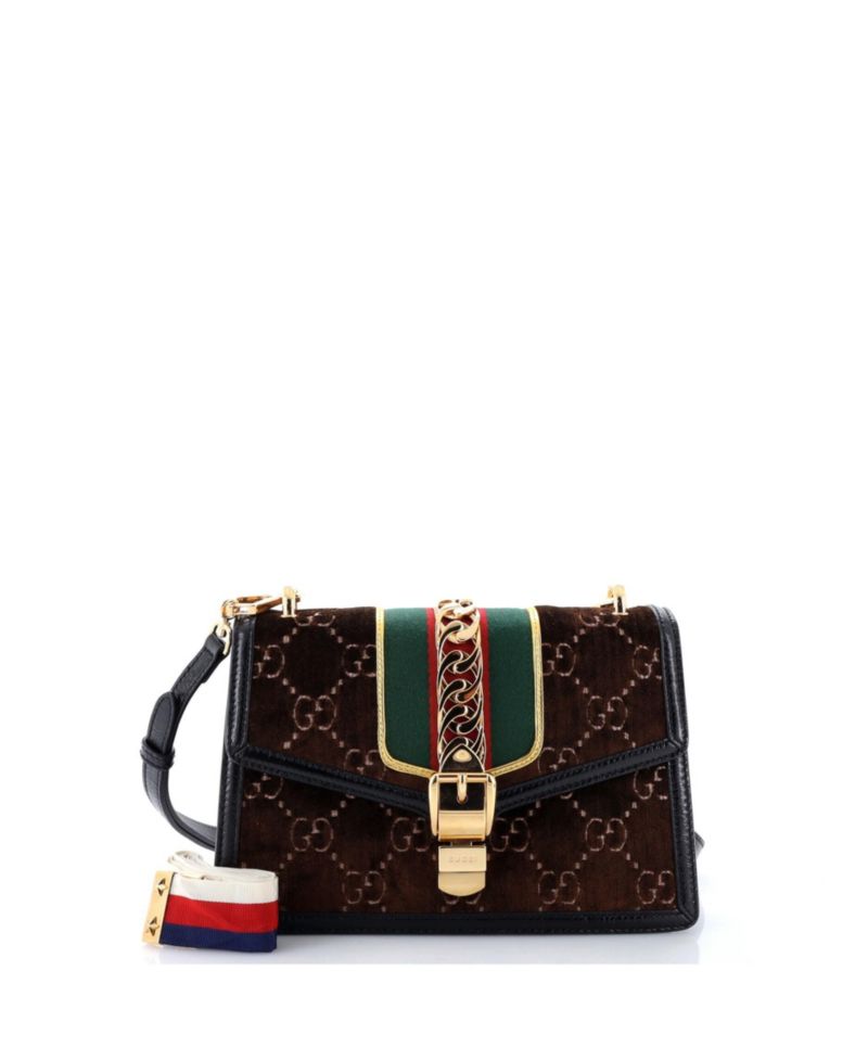 Small Sylvie Shoulder Bag GG Velvet