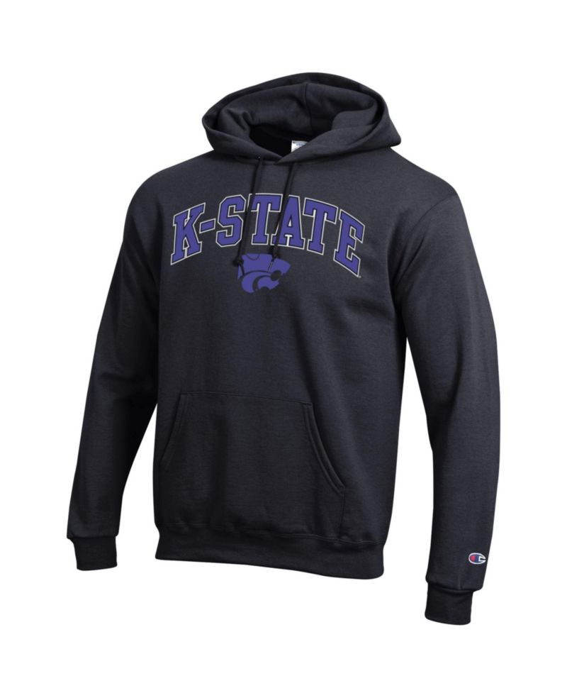 Men's Champion Purple Kansas State Wildcats Arch Over Logo Pullover Hoodie