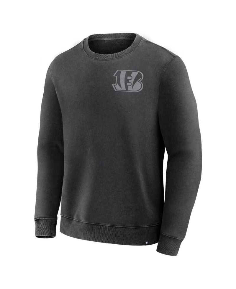 Men's Black Cincinnati Bengals Deep Route Pullover Sweatshirt