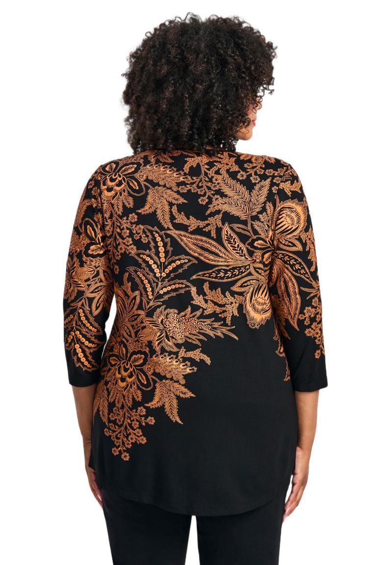 Plus Size Millie Women's 3/4 Sleeve Top