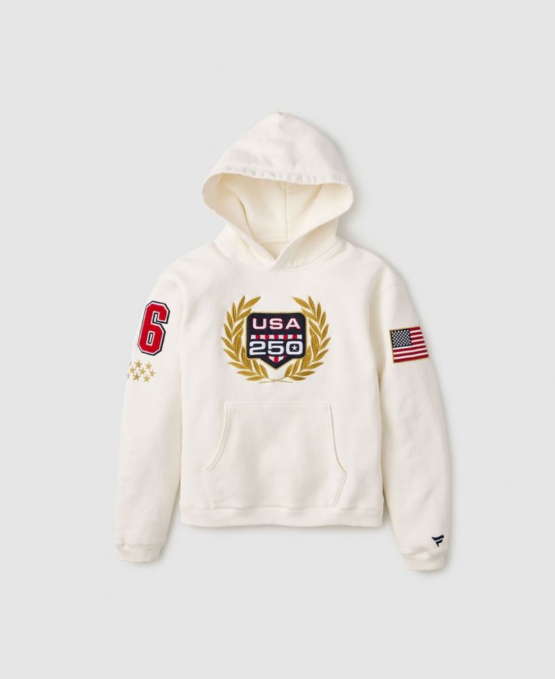 Men's White USA 250 Limited Edition Heavyweight Fleece Hoodie