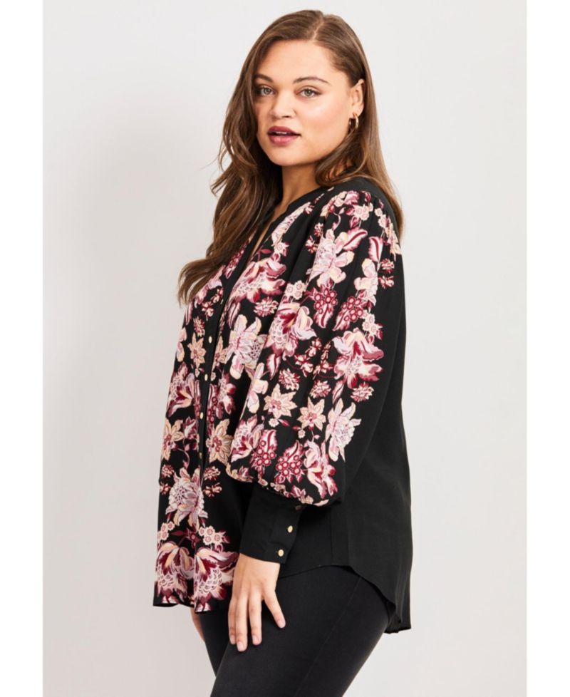 Women's Plus Size Sofia Long Sleeve Blouse