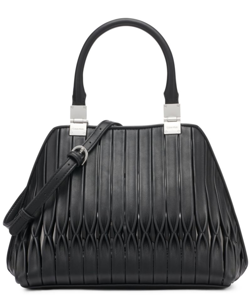 Granite Convertible Pleated Satchel