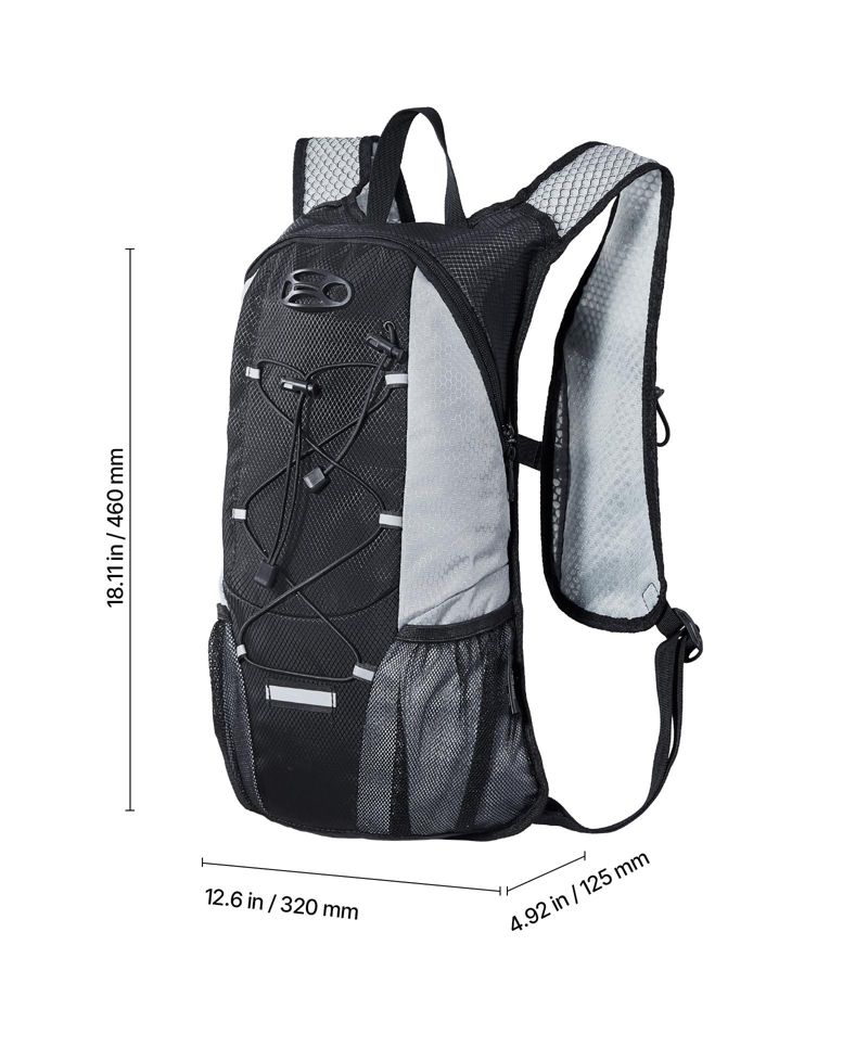 Hydration Backpack with 2L TPU Water Bladder, Lightweight 8L Hiking Daypack for Running and Cycling