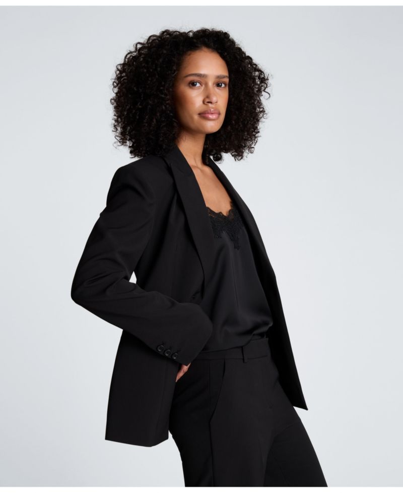 Women’s Luxe Stretch Twill One-Button Blazer