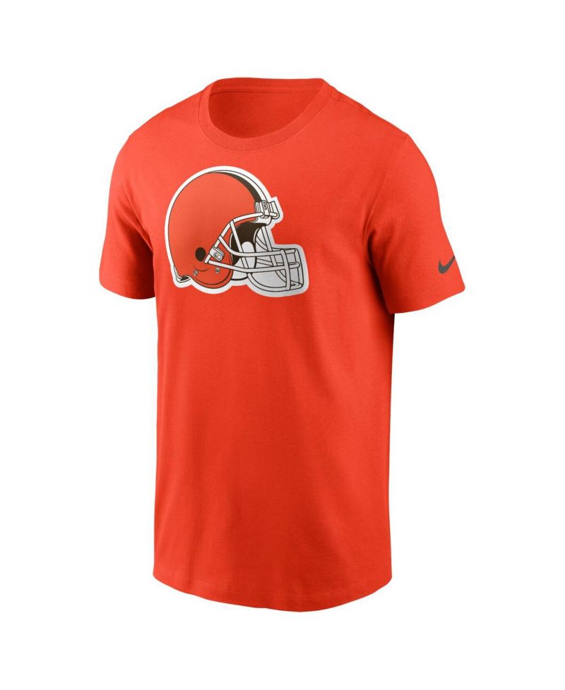 Men's Orange Cleveland Browns Logo Essential T-Shirt