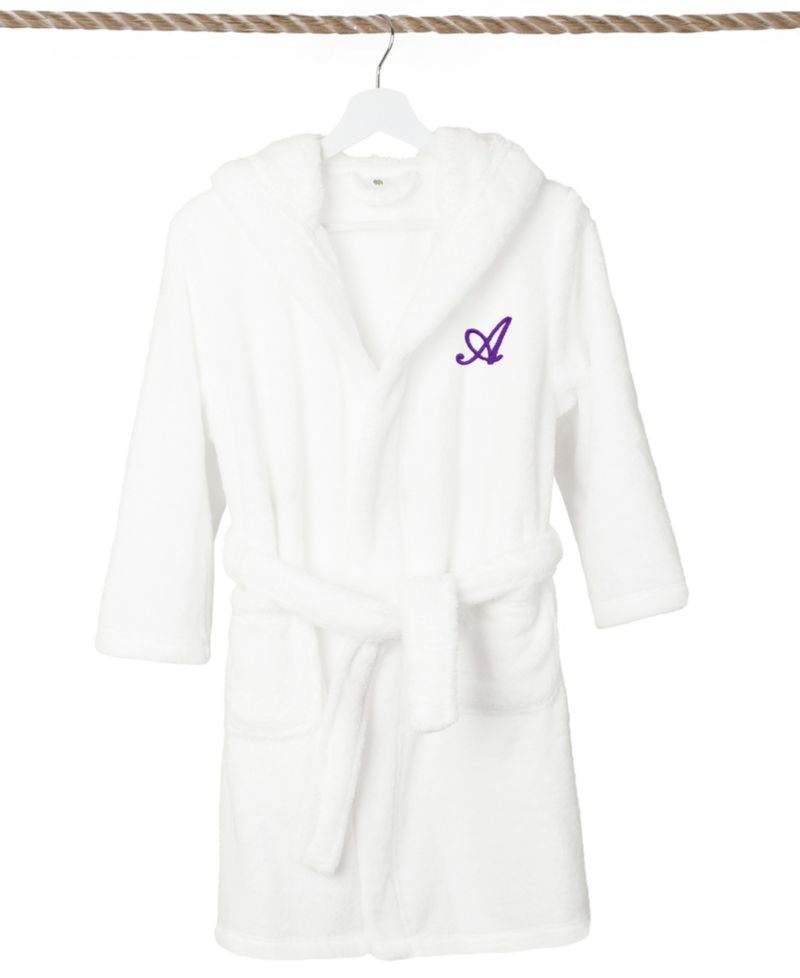 Personalized Kids Super Plush Hooded Bathrobe