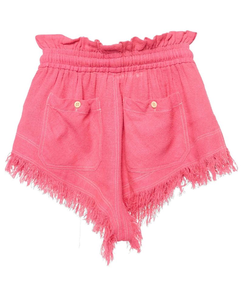 Women's Silk Gauze Frayed Talapiz Shorts