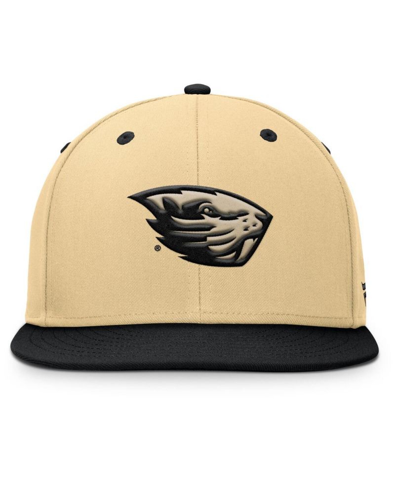 Men's Gold/Black Oregon State Beavers Balance Fitted Hat