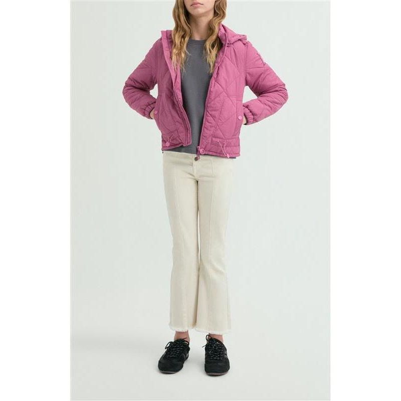 Big Girls Padded Jacket With Removable Hood