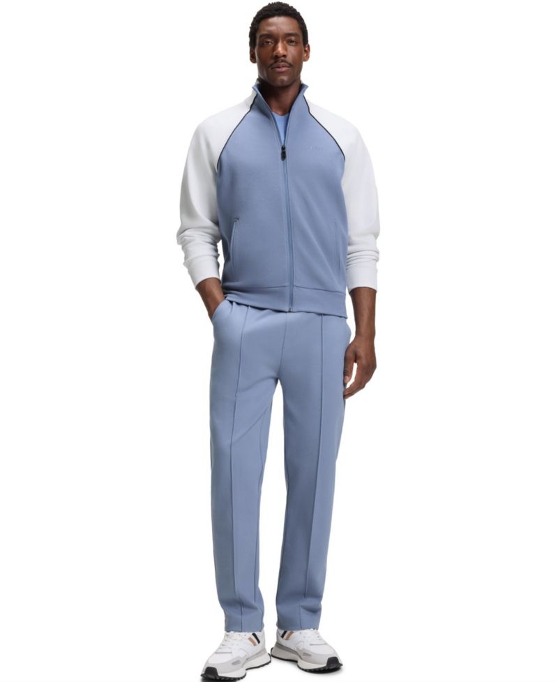 Men's Cotton-Blend Contrast Piping Sweatshirt