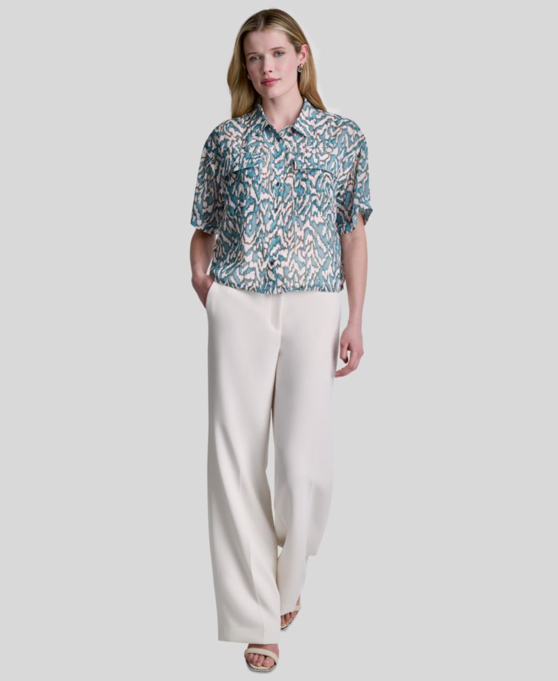 Women's Printed Short-Sleeve Shirt