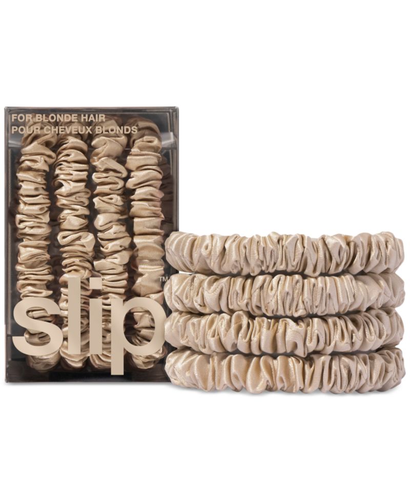 4-Pc. Pure Silk Back-to-Basics Skinny Scrunchies Set