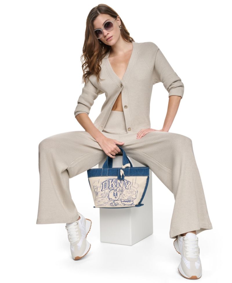 Petite Wide-Leg High-Waisted Pull-On Pants