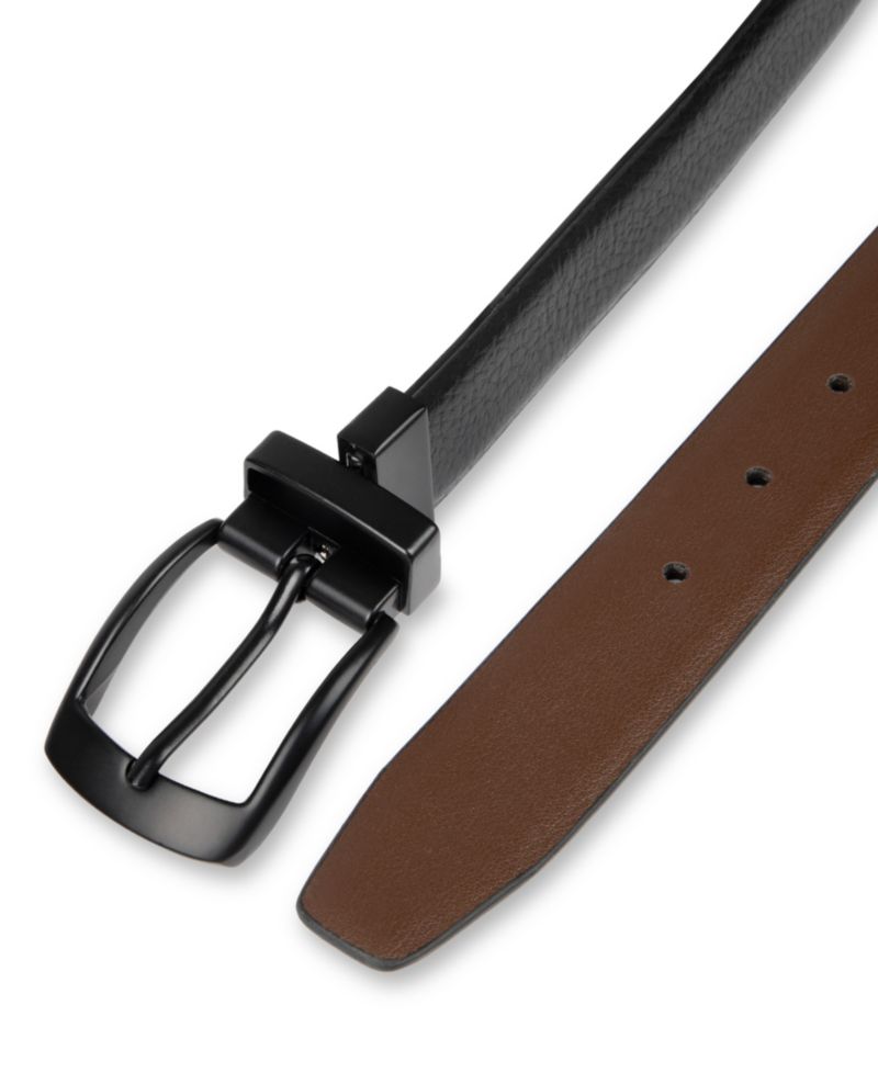 Men's Reversible Textured Leather Belt