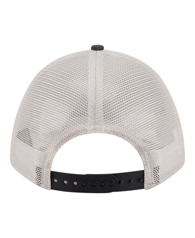 Men's Light Beige/Black Baltimore Orioles Frayed M-Crown A-Frame 9FORTY Trucker Adjustable Hat