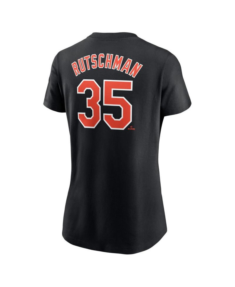 Women's Adley Rutschman Black Baltimore Orioles Fuse Name & Number Top