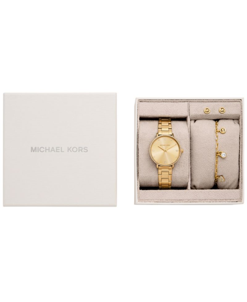 MICHAEL Women's Pyper Two-Hand Gold-Tone Stainless Steel Watch 32mm