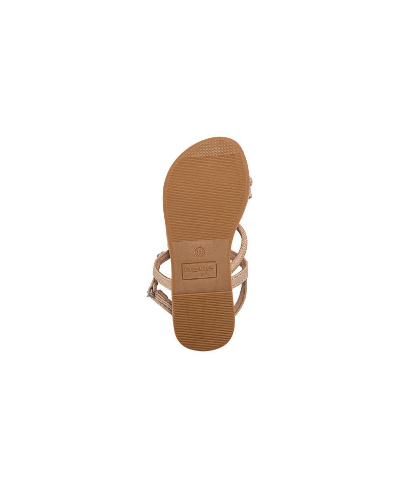Girls Girl's Fashion Sandals - Dressy Shoes with Tiny Fruit Charms and Raffia Embossed Accents